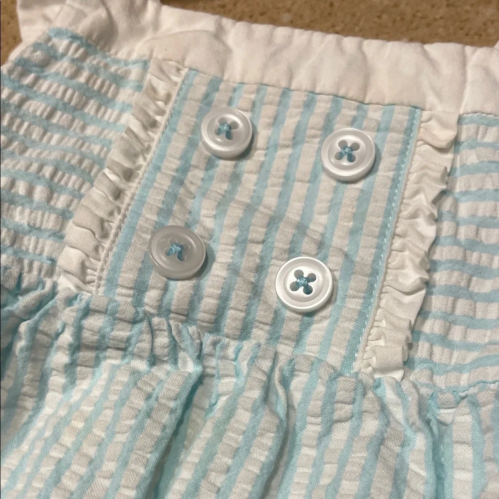 Gymboree Blue and White Striped Bodysuit